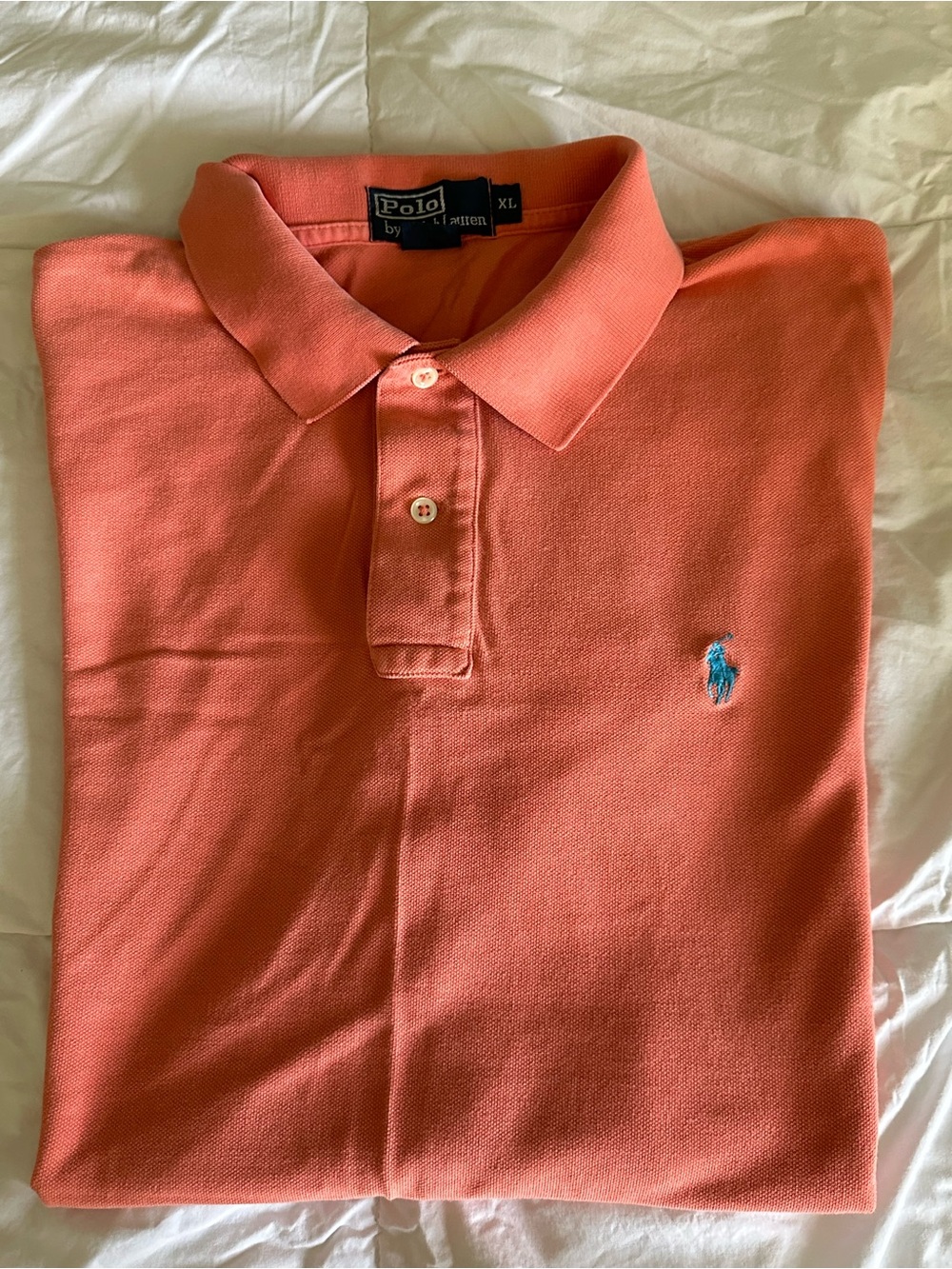 Polo Ralph Lauren Men’s XL Coral Orange Iconic Pony Logo Classic Fit